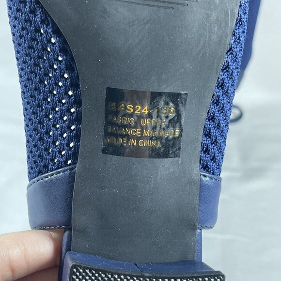 David‎ Tate Women's Navy Blue Galen Slingback Almond Toe Pump Shoe Size 10-NEW - Picture 10 of 10